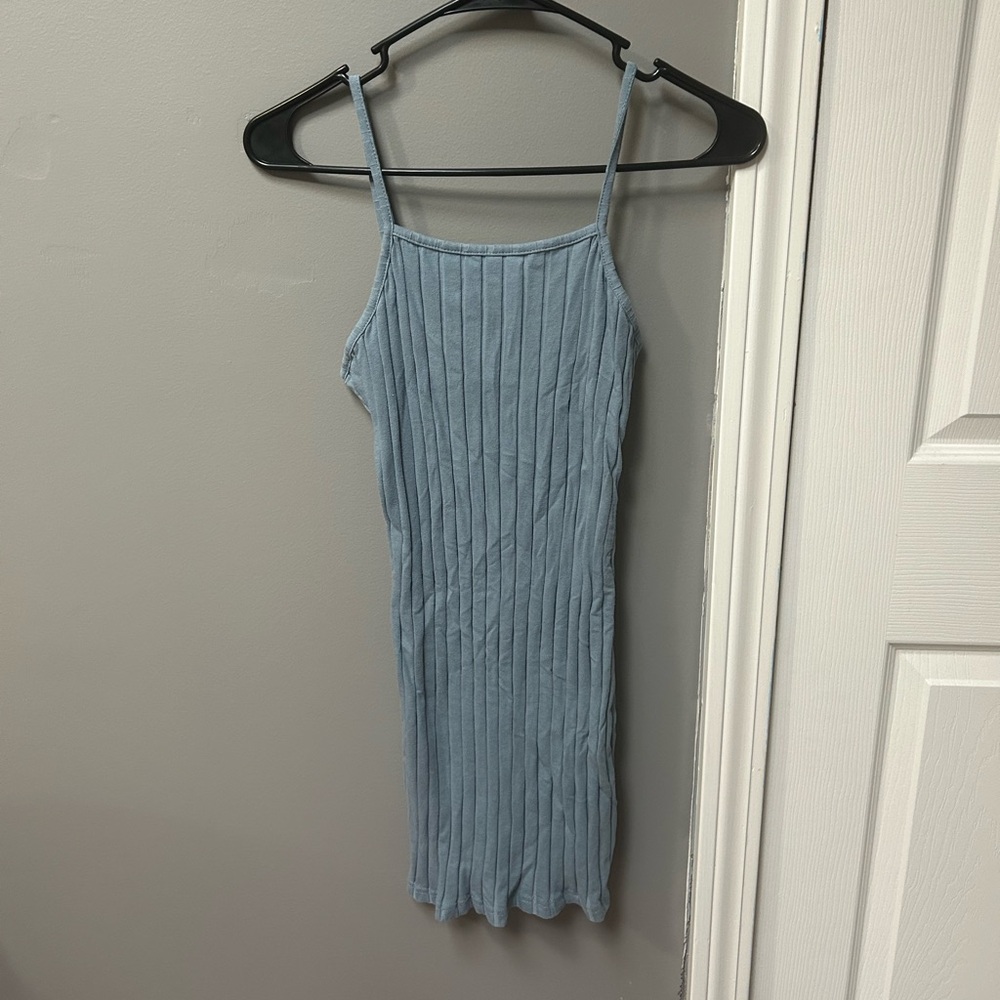 Blue tight fitting dress
